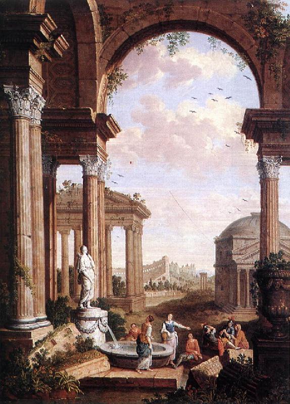 COCK, Paul de Landscape with Roman Ruins oil painting image